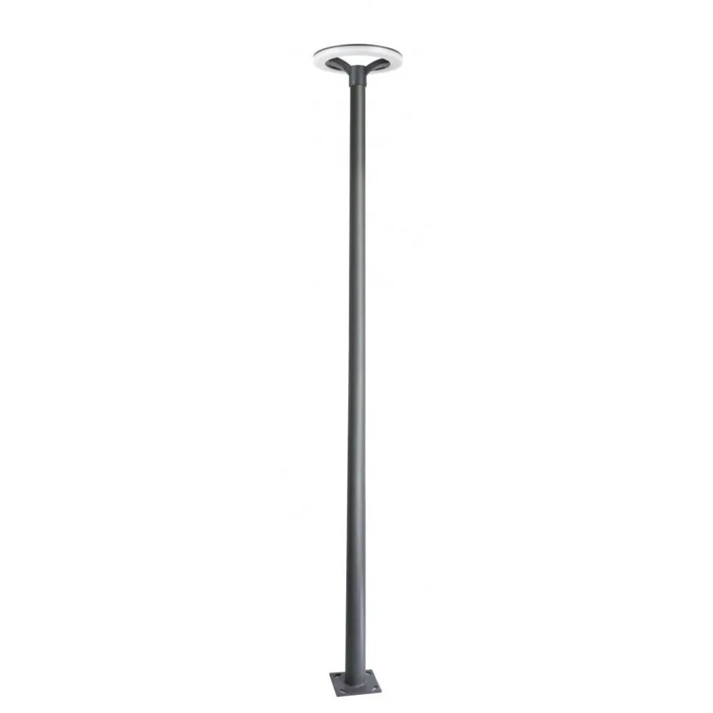 Lampadaire extérieur de jardin LED 44W grande taille 255cm gris foncé