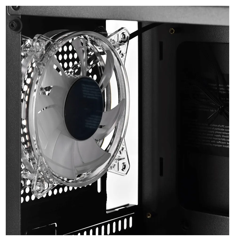 Logic Atos ARGB Boîtier PC Micro-ATX Mini Tour USB 3.0 Châssis Noir - 7