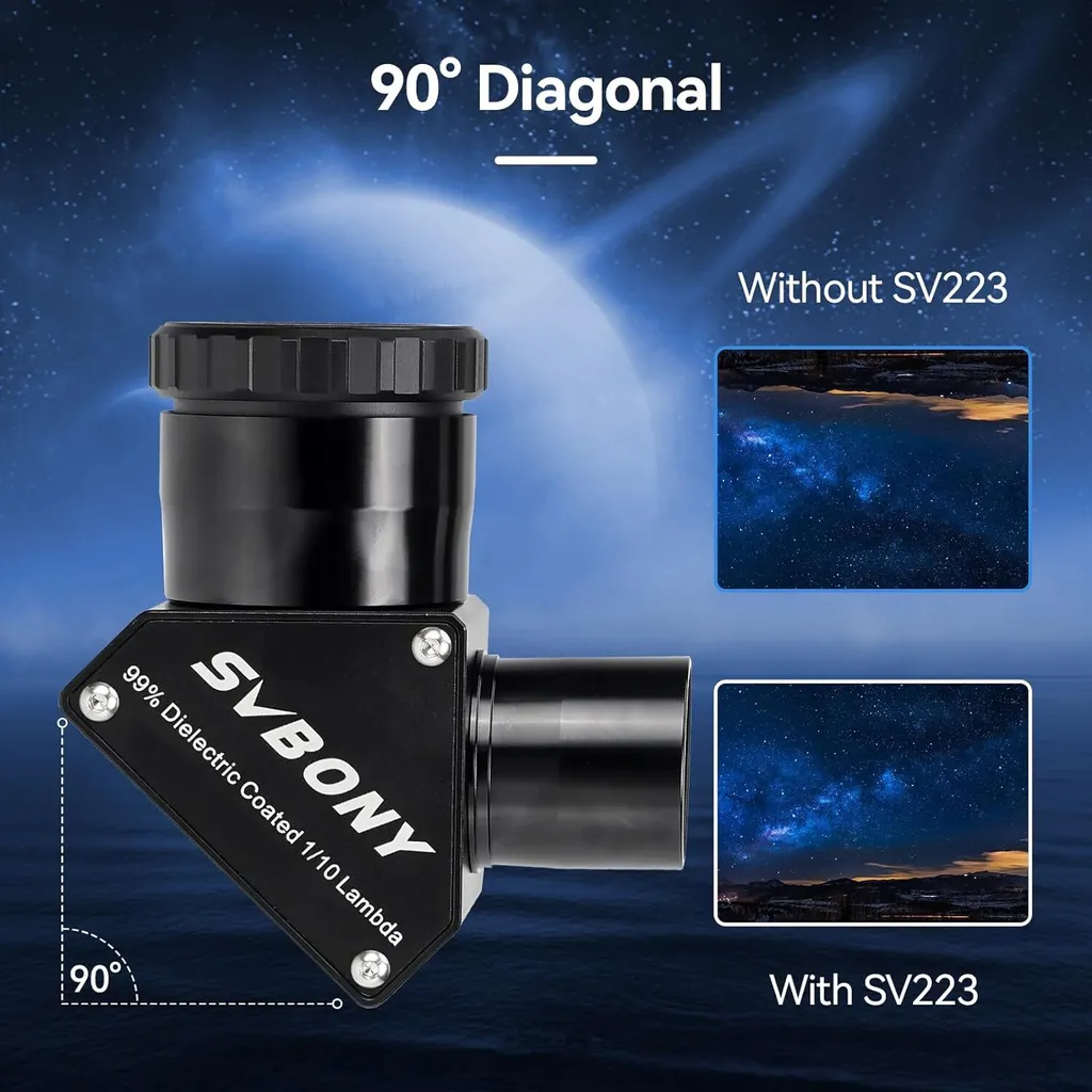 Accessoire Télescope pour Observation Confortable Miroir Diagonal 90°