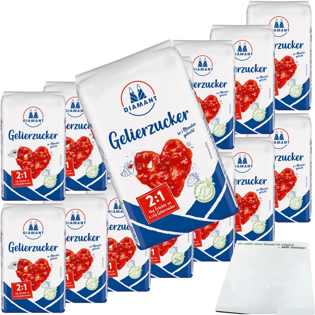 Diamant Gelierzucker 2:1 VPE (14x500g Packung) + usy Block