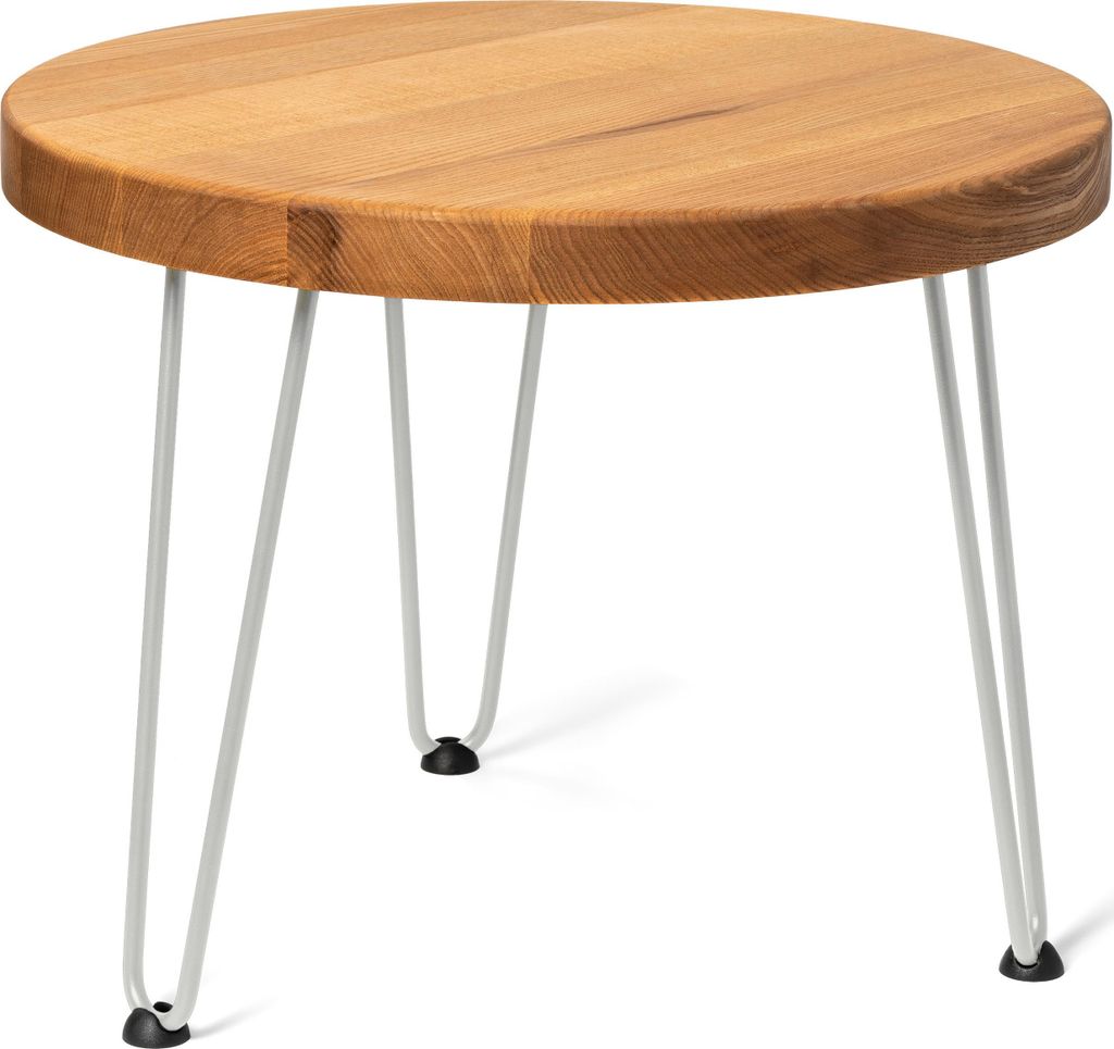 LAMO Manufaktur Couchtisch rund aus Holz 50 cm | Beistelltisch couch | Nachttisch Holz, Wohnzimmertisch klein, Kaffeetisch | Stärke: 40 mm, Farbe:...