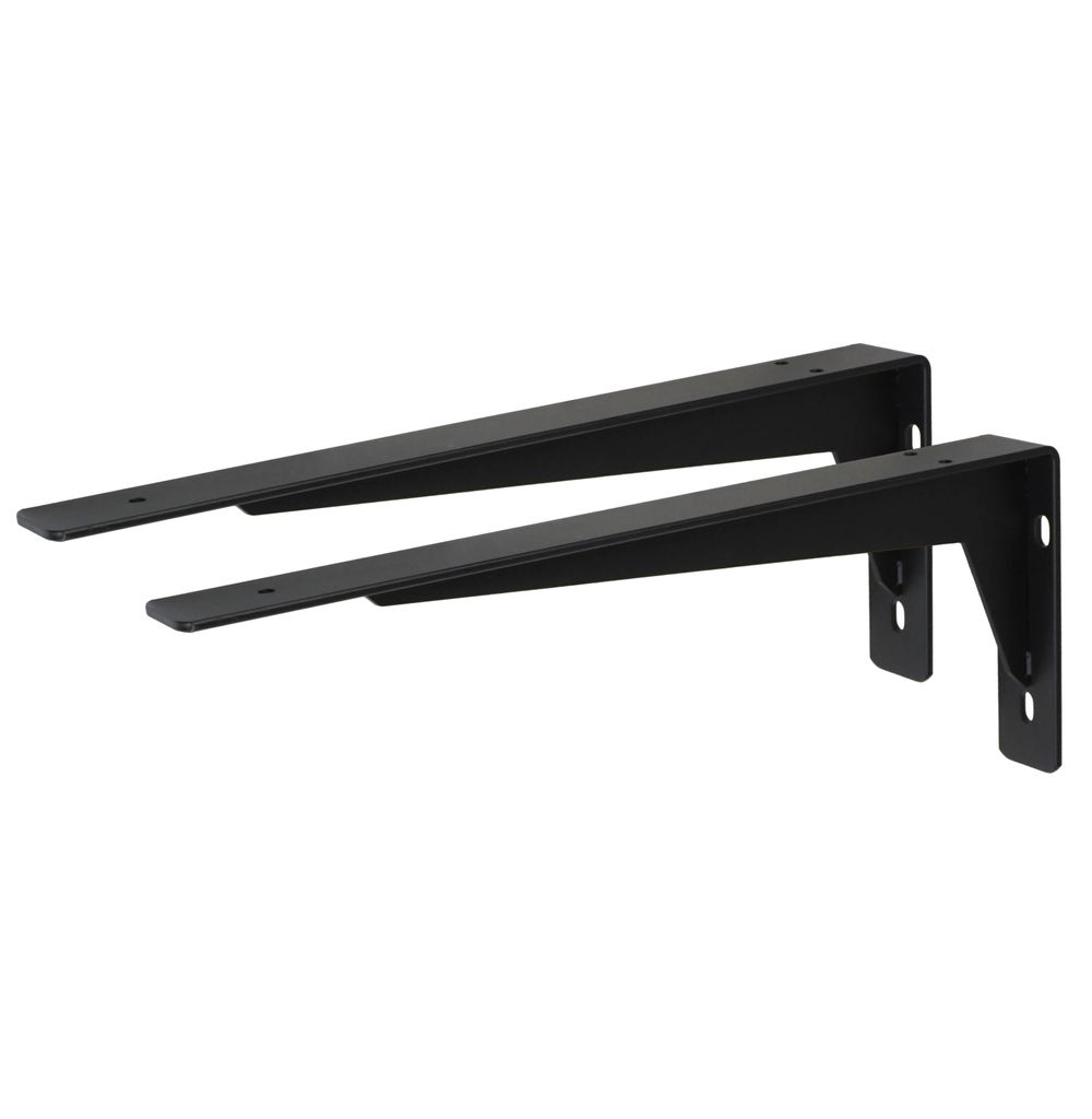 Verstärkter Wandhalter, Regalträger 150 x 400 x 40 mm, 2 Stück, schwarz