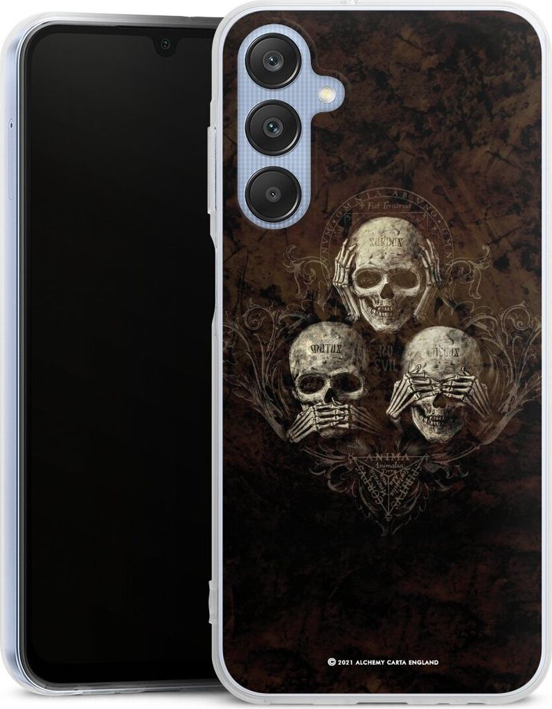 DeinDesign Handyhülle für Samsung Galaxy A25 5G Silikon Hülle Case Smartphone Schutzhülle Art Gothic Totenköpfe