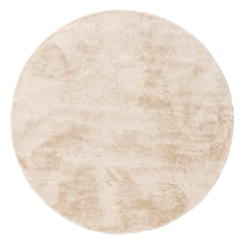 Tapis Fargo Beige ø 120 cm - Tapis de Qualité Premium au Design Cercle