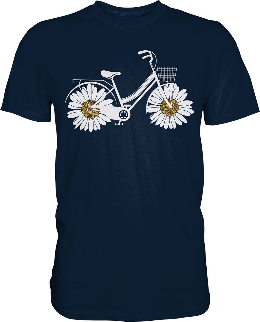 Gänseblümchen Fahrrad Garten Shirt Fahrradfahrer Gärtner – Produktbild 