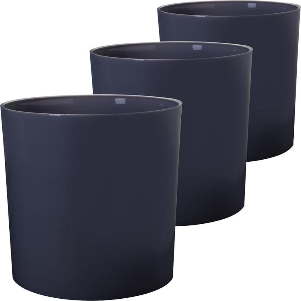 Blumentopf Set anthrazit wetterfest robust UV-beständig für In- & Outdoor