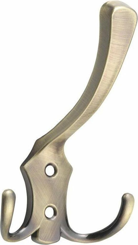 Wandhaken im Retro-Stil, Bronze, 115 mm hoch, 72 mm breit, 74 mm tief