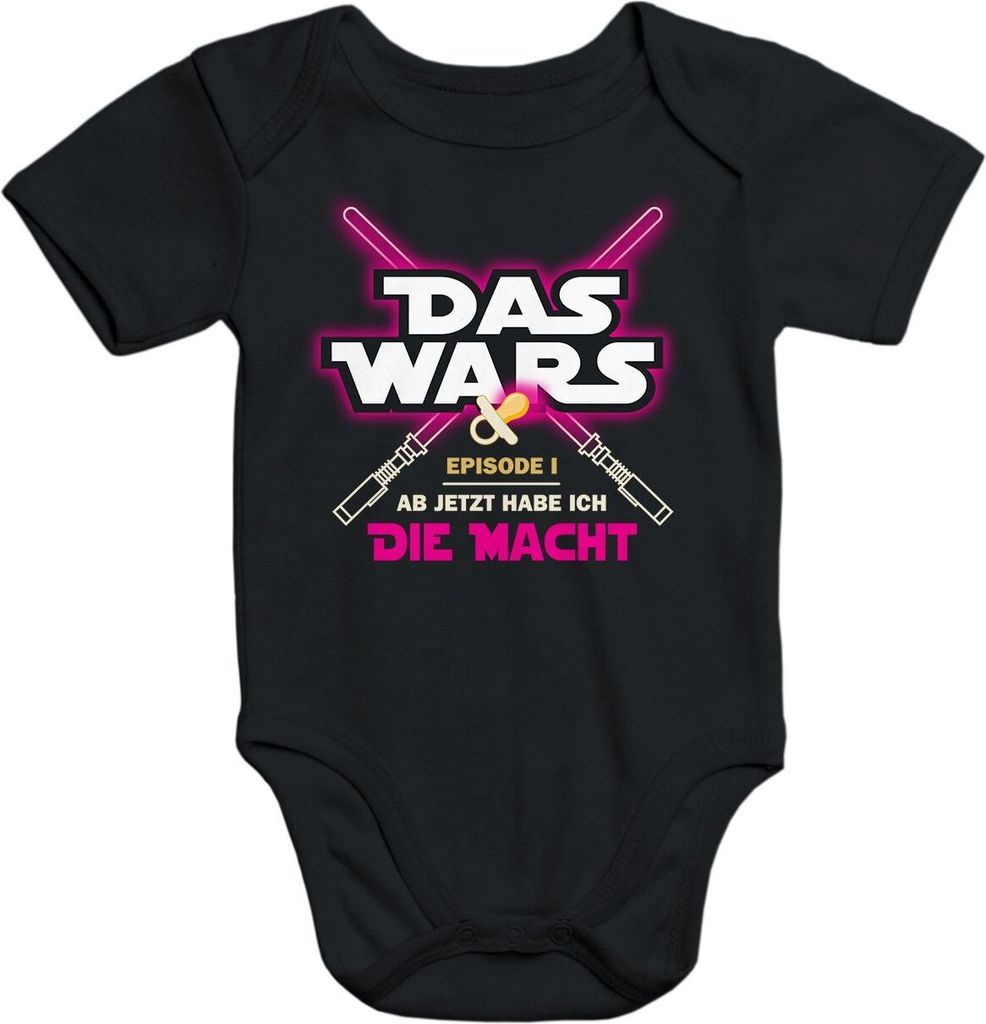 Baby Body Das Wars ab jetzt habe ich die Macht Moonworks schwarz 3-6 Monate