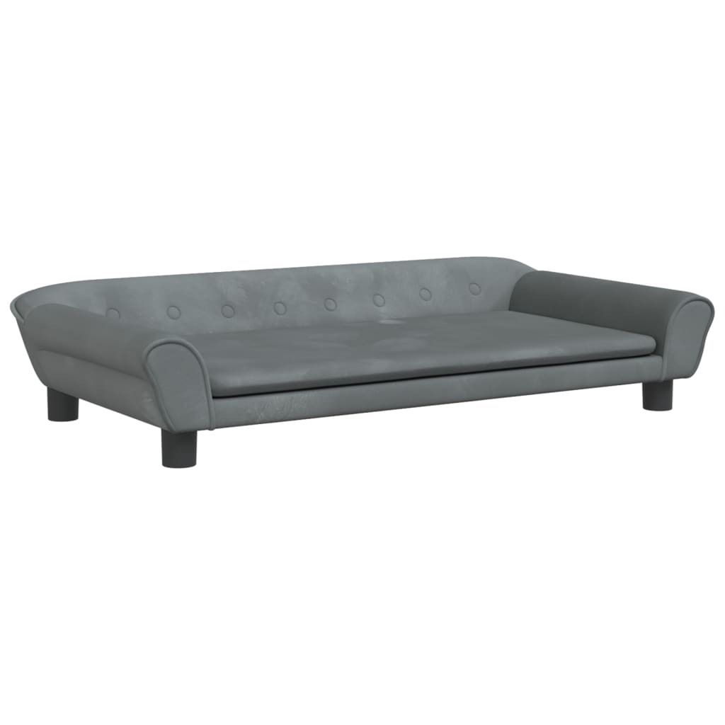 vidaXL Legowisko dla psa ciemnoszare 100x50x21 cm aksamitne Zdjęcie produktu 