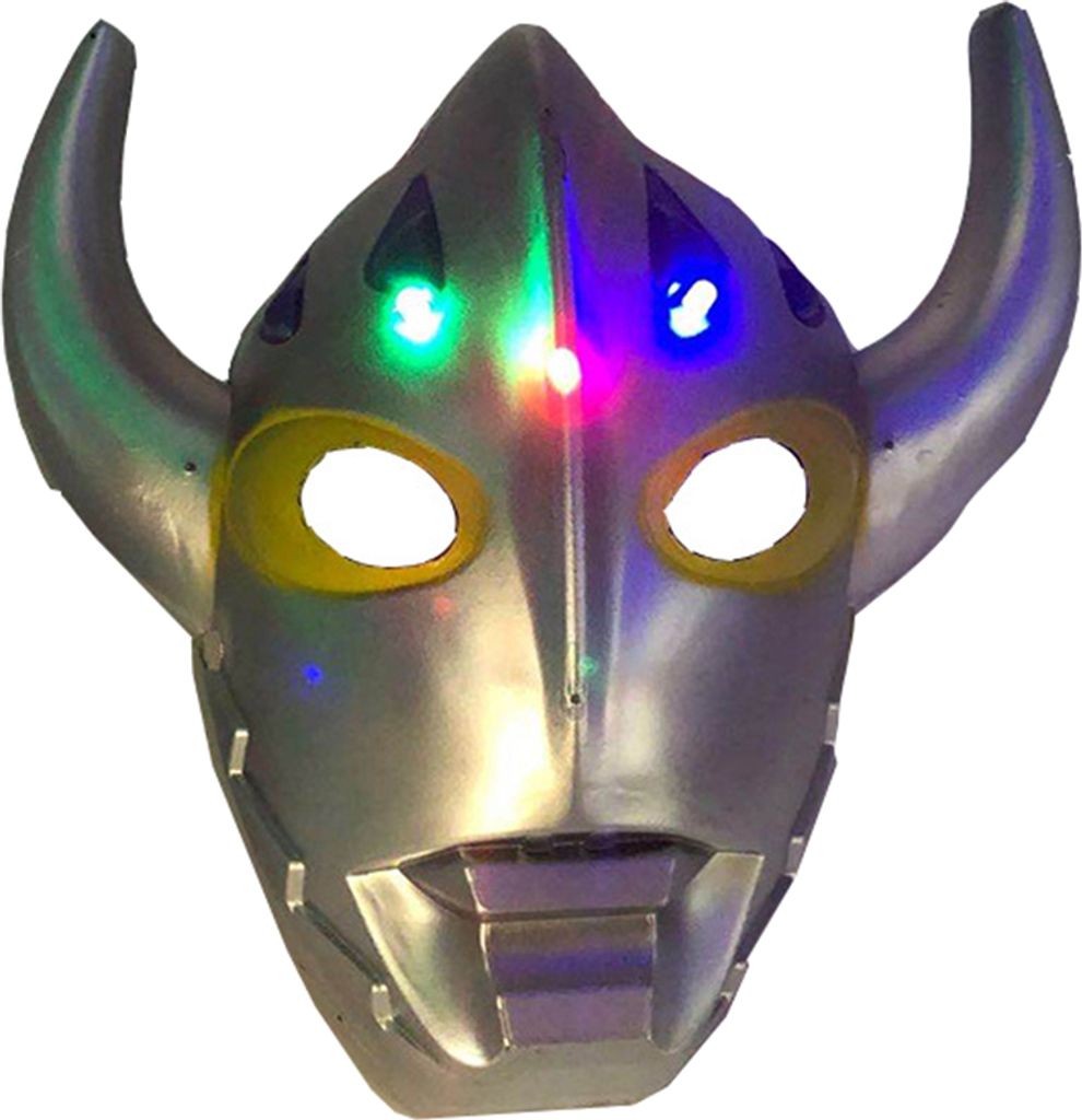 Halloween-Weihnachtsparty-Ultraman-LED-Licht-Vollgesichtsmaske für Kinder, Cosplay-Requisite