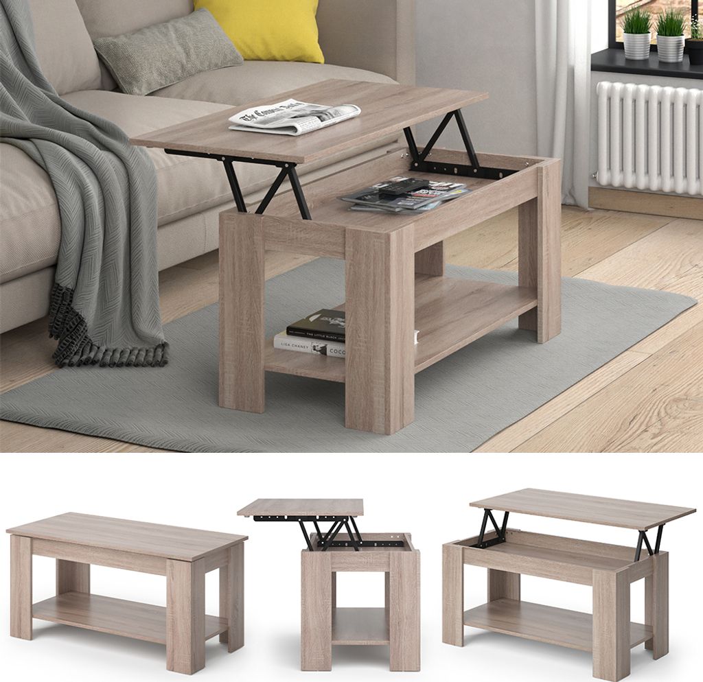 Vicco Couchtisch Lorenz, 100 x 50 cm mit Liftfunktion, Produktbild 2