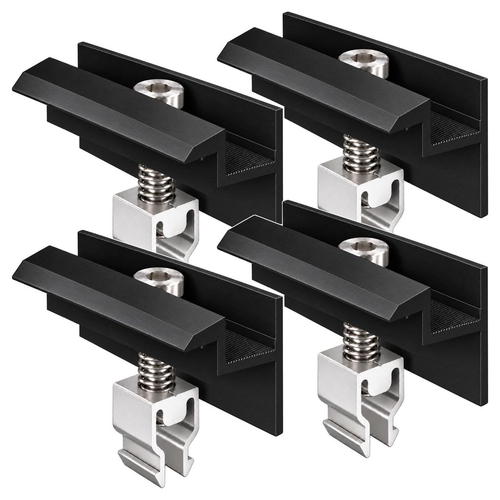 4x Endklemme Klickfix schwarz 30-40mm Solarmodul Halterung Produktbild 