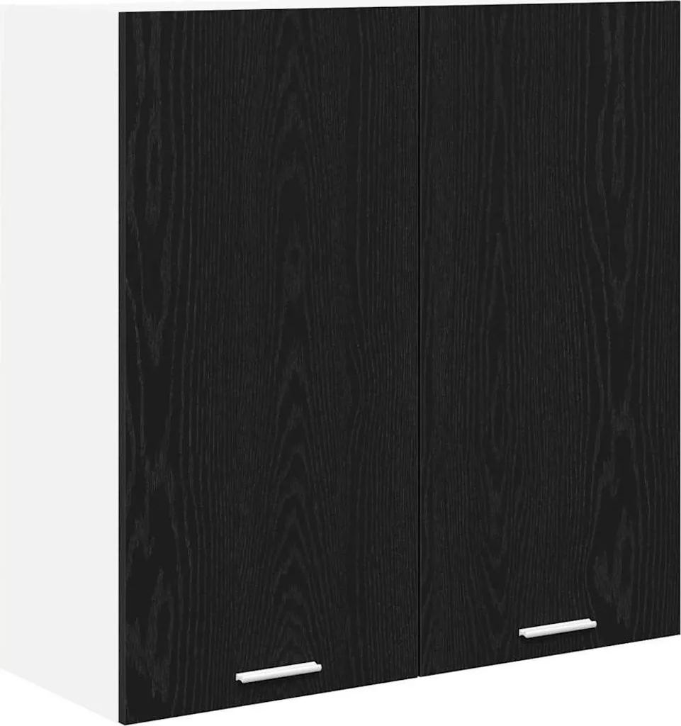 Armadietto Pensile vidaXL Nero 80x80 cm | Sicuro e Capiente per la Casa