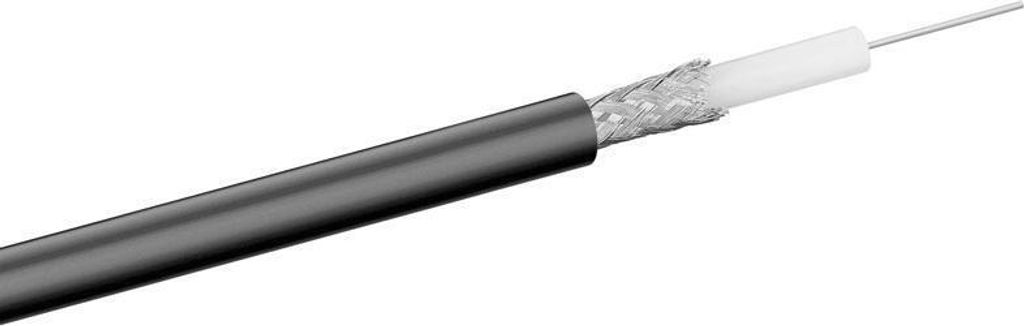 goobay Cavo coassiale RG 58 doppio schermato nero 100 m Immagine del prodotto 