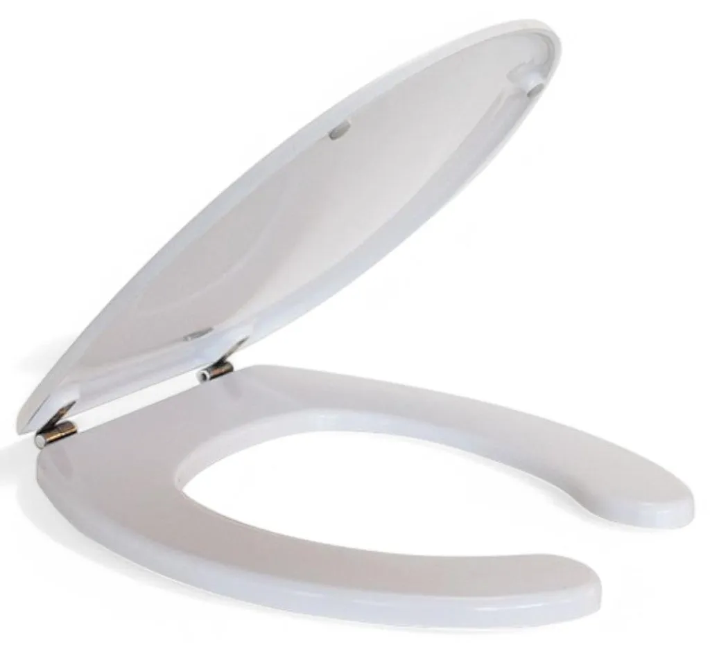 Abattant WC PMR ergonomique universel à ouverture frontale et inox