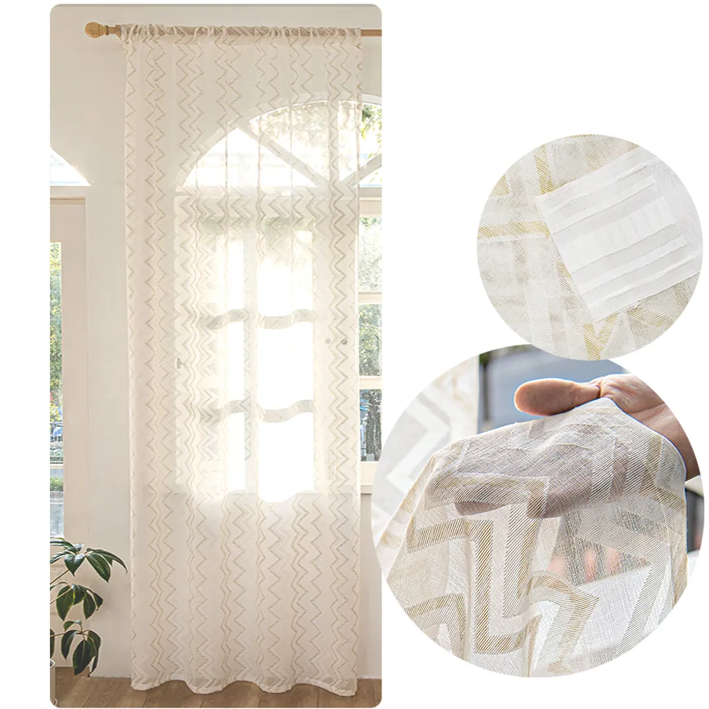 Rideaux Anti Vis-à-Vis Blancs 132x213cm pour Plus d'Intimité au Salon