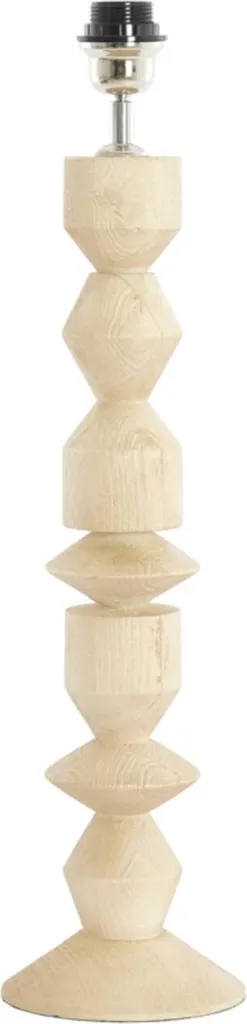 Petite lampe de chevet en bois naturel pour chambre ou salon Edie E27
