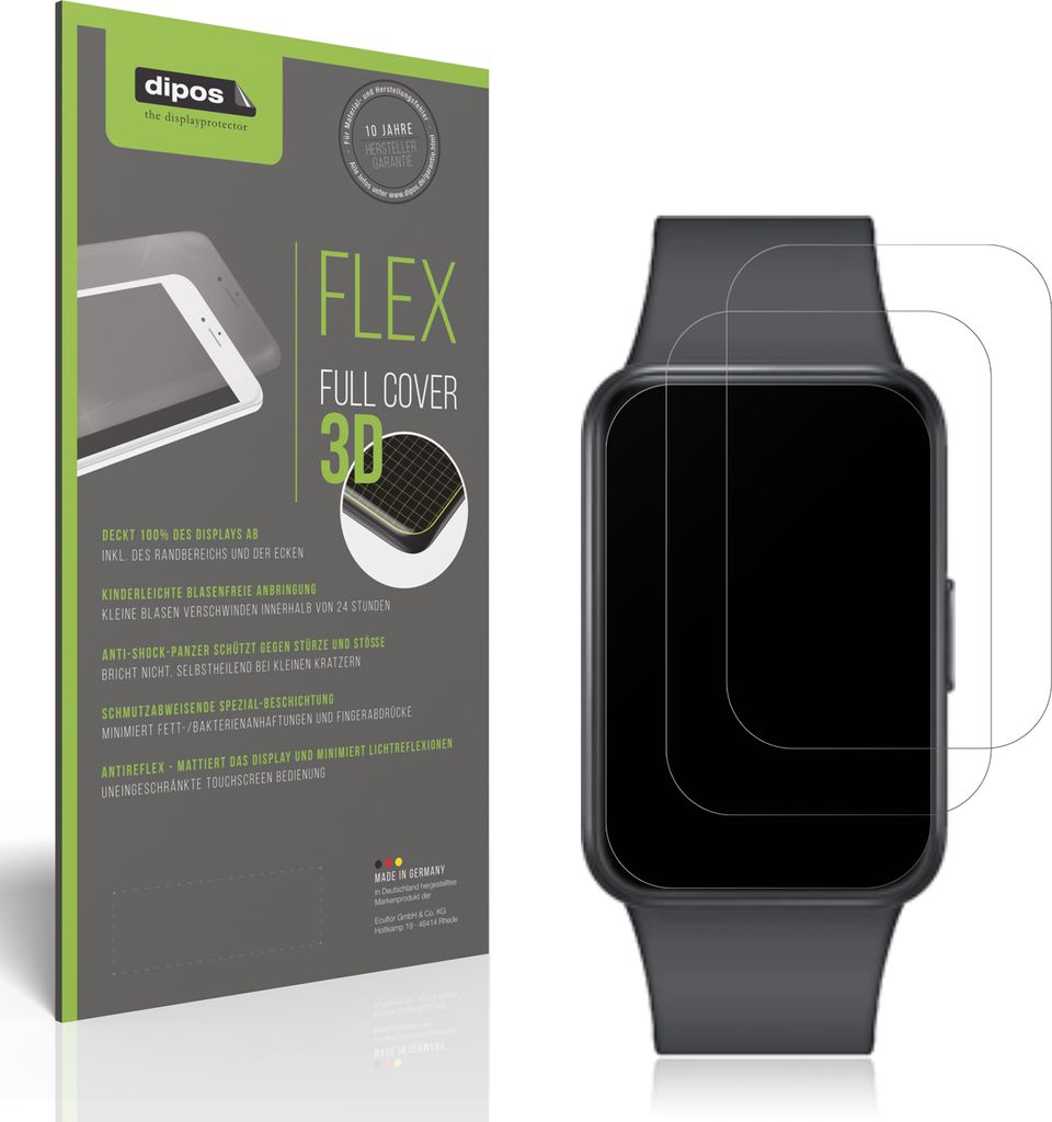 2x Full Cover Schutzfolie matt für Samsung Galaxy Fit 3 Produktbild 