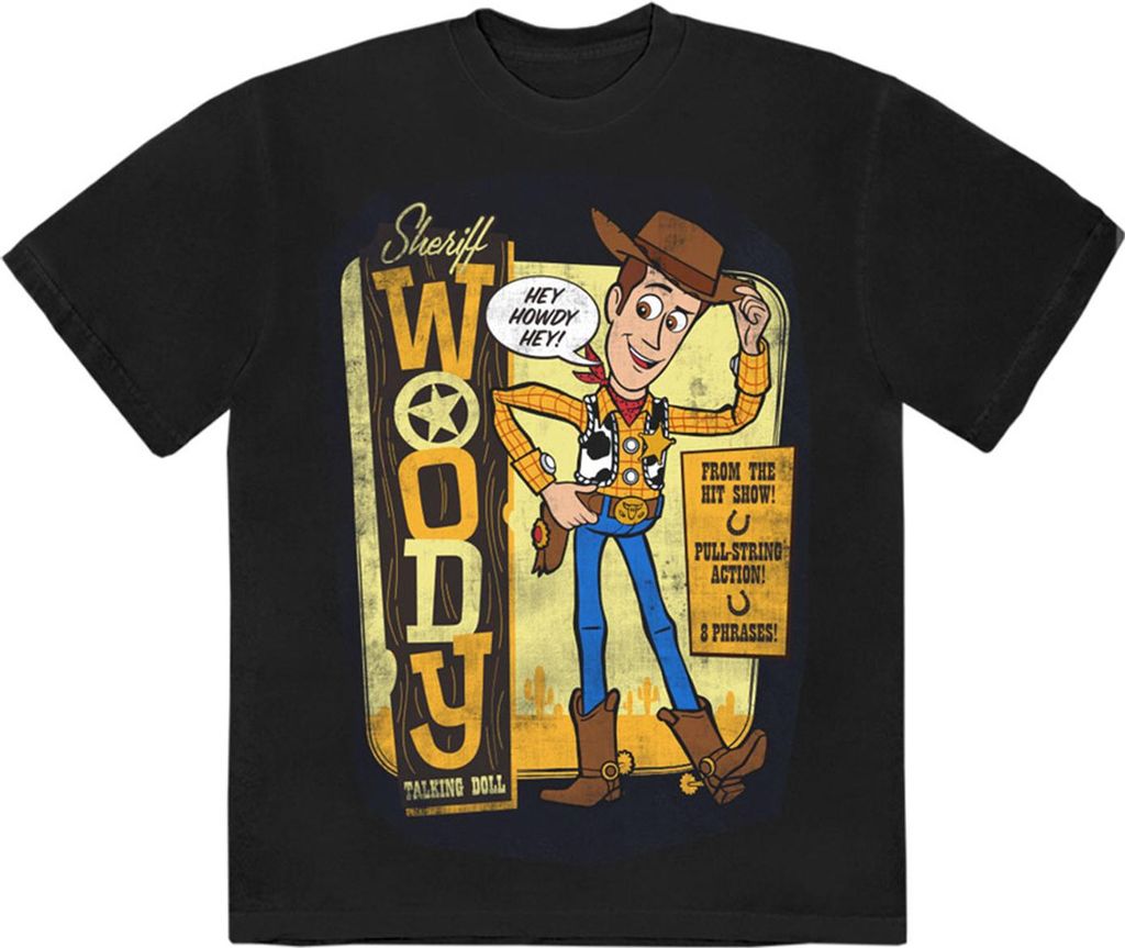Toy Story - "Sheriff" T-Shirt für Herren/Damen Uni RO14909 (M) (Schwarz)