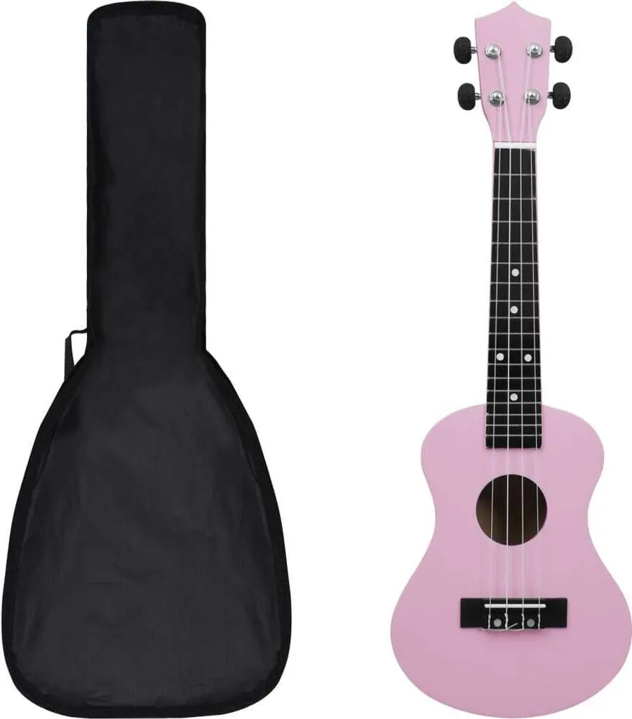 Ukulélé Soprano Rose 23 Pouces : Idéal pour Débutants avec sa Housse