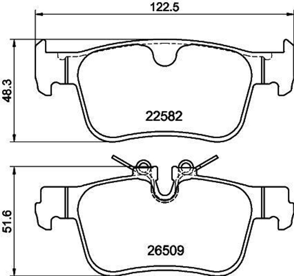 HELLA Bremsbeläge Satz Hinten Bremsklötze für VOLVO XC60 II (246) 8DB 355 044-311