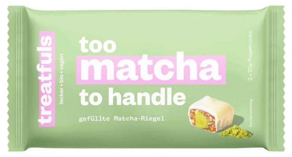treatfuls too matcha to handle Riegel mit Matcha-Füllung  Produktbild 