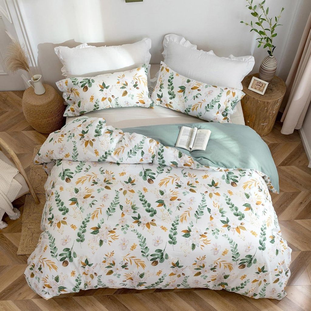 MILDLY Bettwäsche Baumwolle 100% 220x240 Pflanzenmuster Produktbild 
