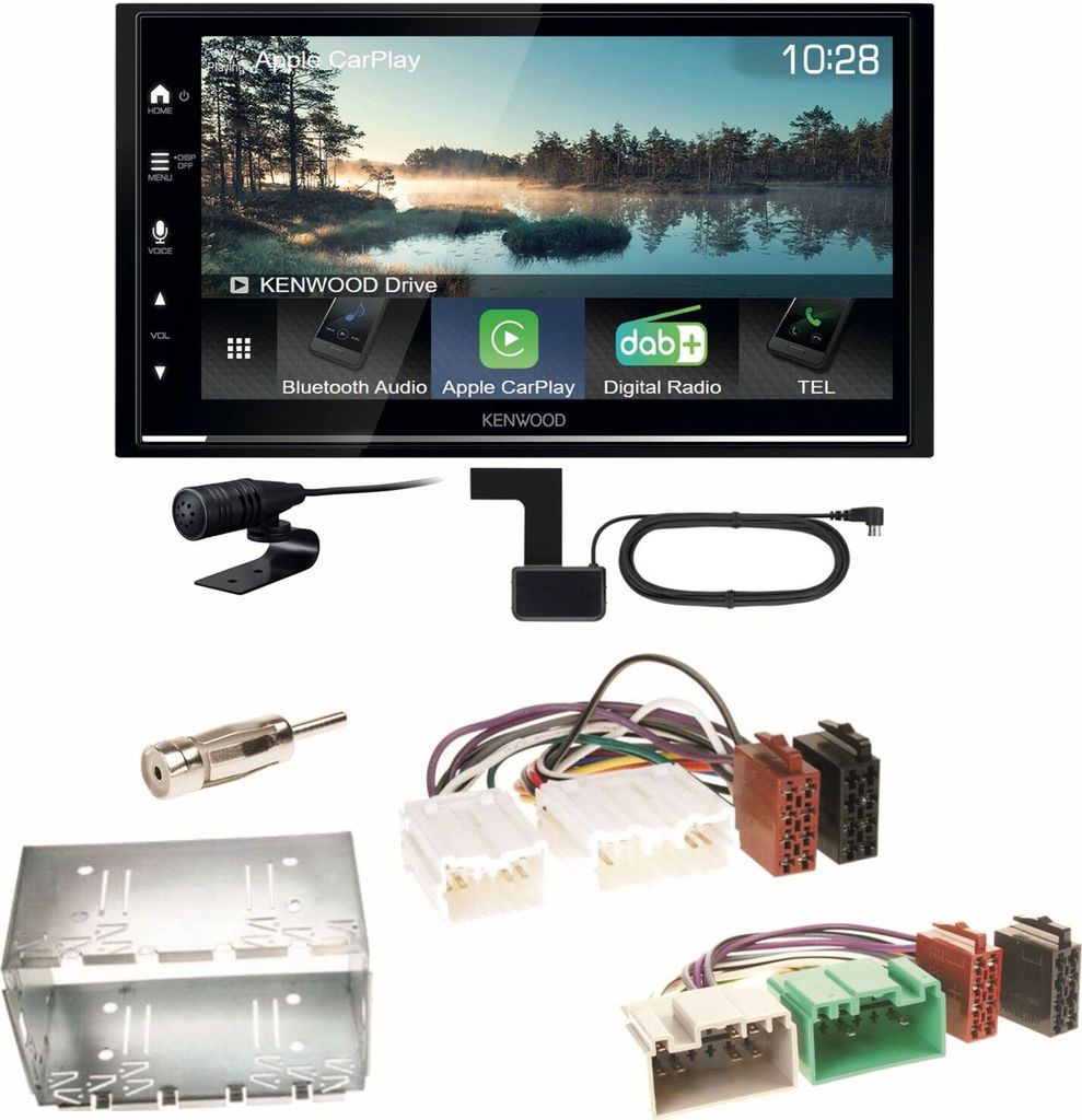 Kenwood DMX7722DABS Android Auto CarPlay Einbauset für Volvo S40 V40 850