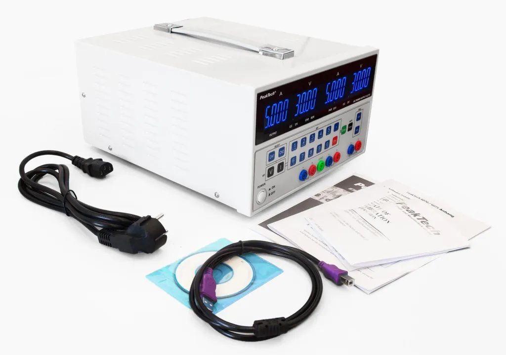 Source d'alimentation stabilisée 3 canaux PeakTech pour mesure de précision - 4