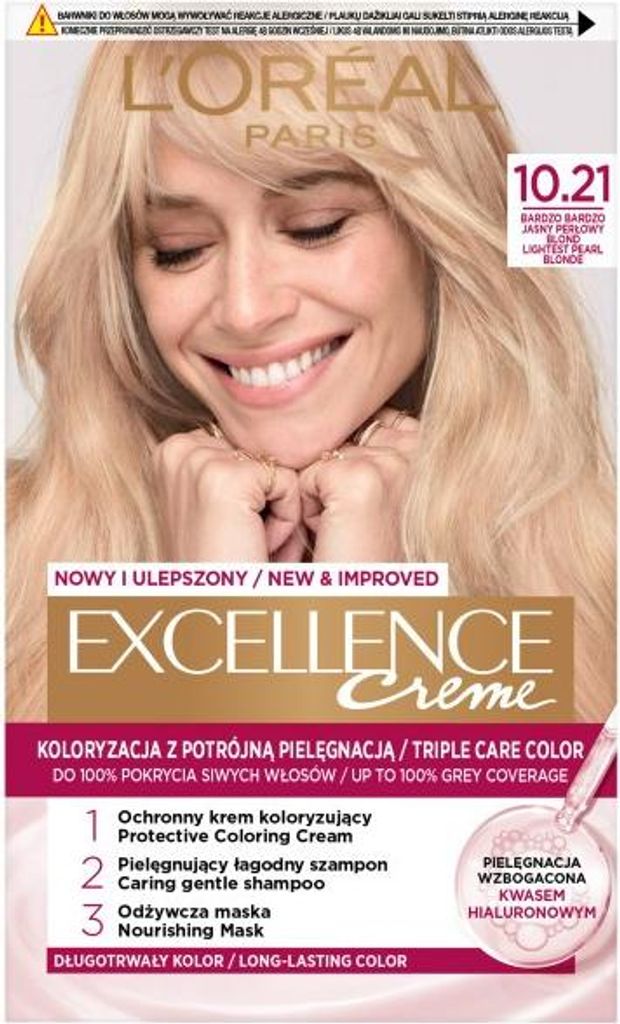 Farba do włosów L'Oréal Paris Excellence Crème 10.21 Bardzo Zdjęcie produktu 