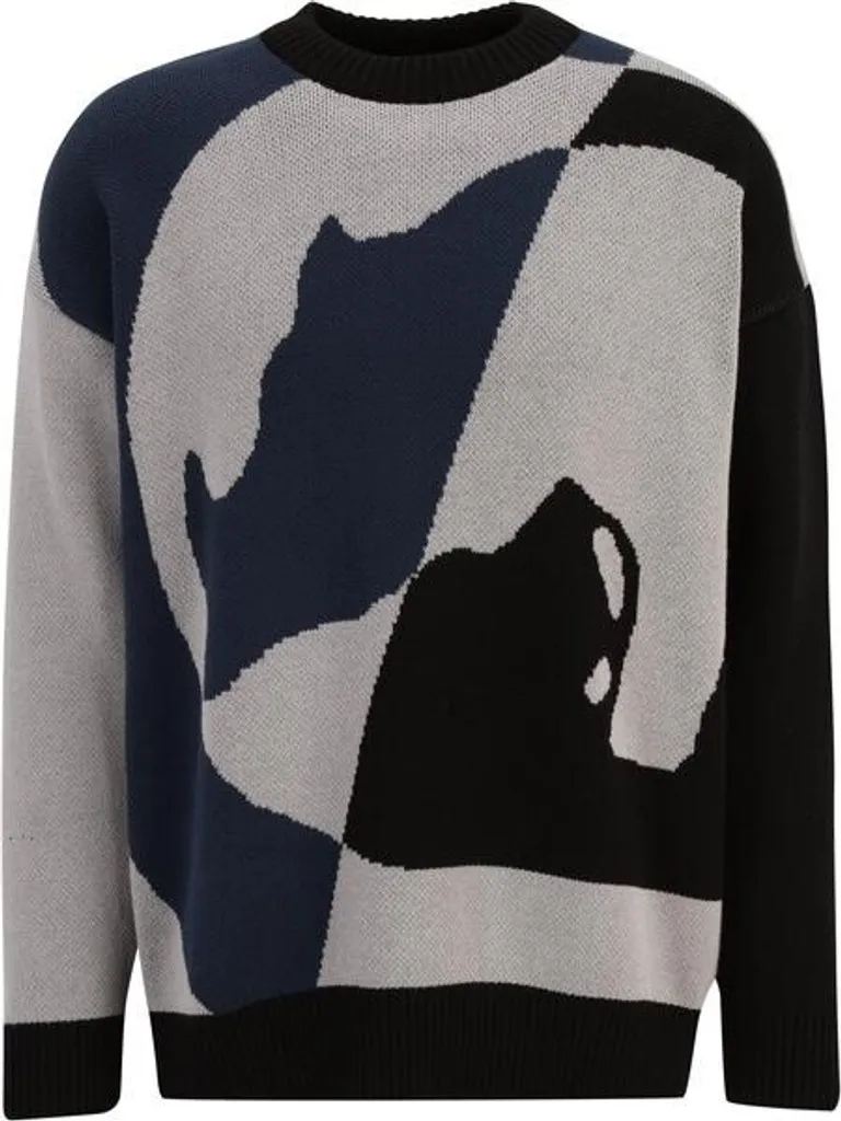 Pull Ecko Unltd. Noir et Gris XXL avec Logo Brodé Multicolore Design