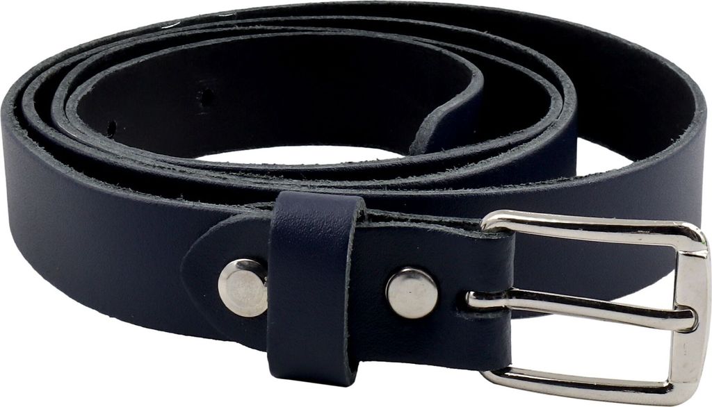 Gürtel aus Leder 2x110cm Ledergürtel mit Schnalle blau