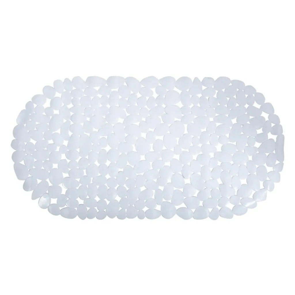 MSV Tappeto per doccia Tappeto per vasca Tappeto antiscivolo Tappeto per doccia 35x68 cm Ciottolo bianco