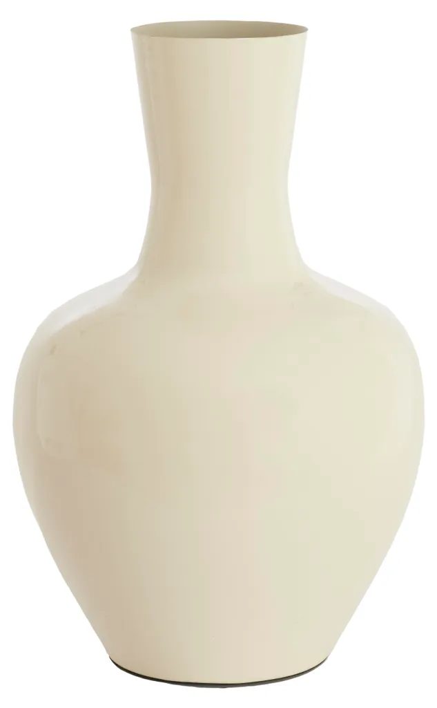Grand vase design NANA crème à effet brillant Ø44x69 cm haute qualité