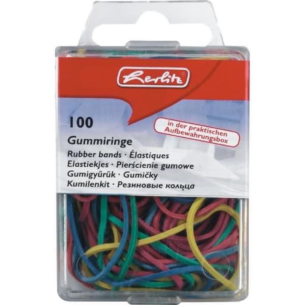 Herlitz gumový krúžok Box 100 ks s priemerom 20-70 mm Obrázok produktu 