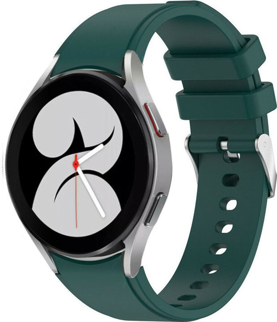 Strap-it Samsung Galaxy Watch 4 - 40mm Silikonarmband (Dunkelgrün)