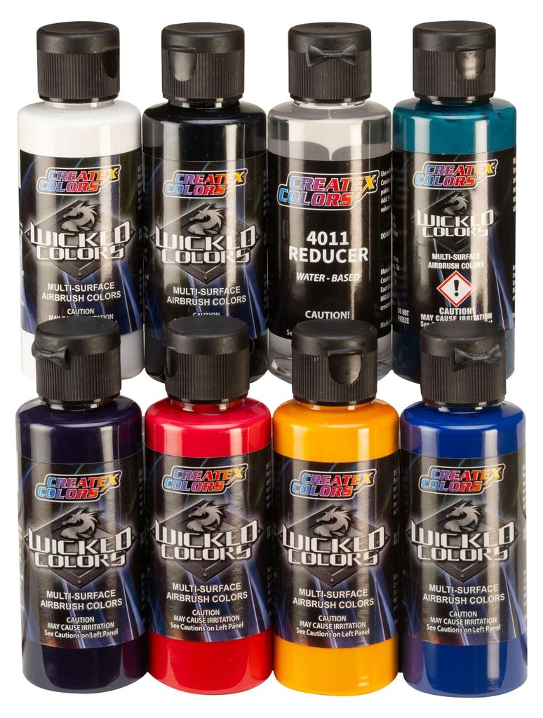 Createx Airbrushfarben Wicked W102 Muster Set Nr.2 Airbrush Farben 116102