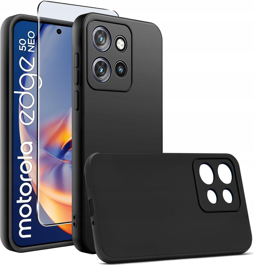Etui do Motorola Moto EDGE 50 Neo silikonowe MATOWE CZARNE Zdjęcie produktu 