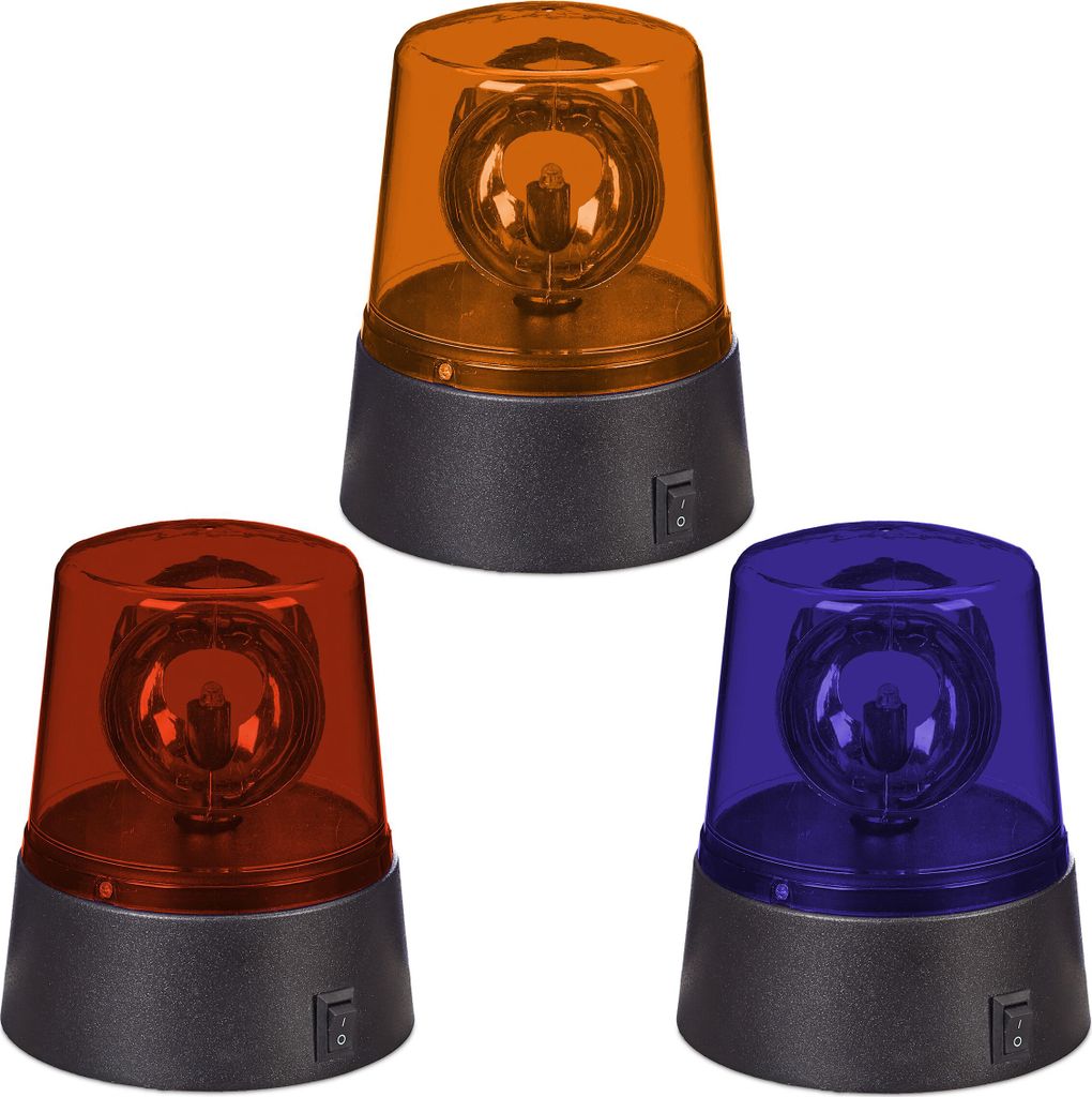 Luci rotanti Relaxdays, set da 3 pezzi, riflettore Immagine del prodotto 