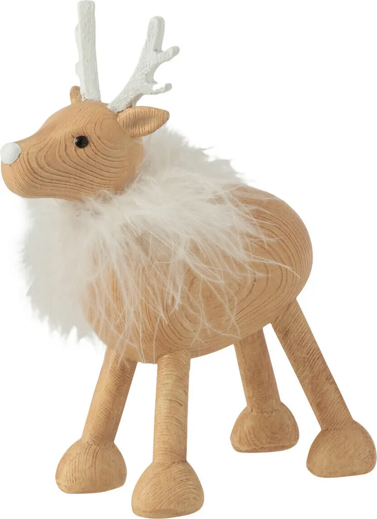 Déco de Noël Chic : Cerf J-Line en Fourrure pour un Intérieur Chaleureux