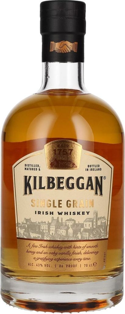 Kilbeggan Single Grain Irish Whiskey | 43 % vol | 0,7 l Immagine del prodotto 