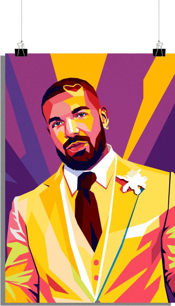 Drake Poster - Musik Poster - Abstraktes Poster - Pop Art Poster - 51x71cm - Perfekt zum Einrahmen
