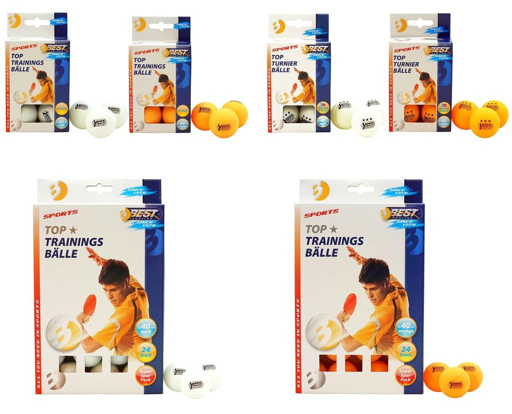 Best Sporting Tischtennisbälle, 1 oder 3 Sterne, 6 oder 24 Produktbild 