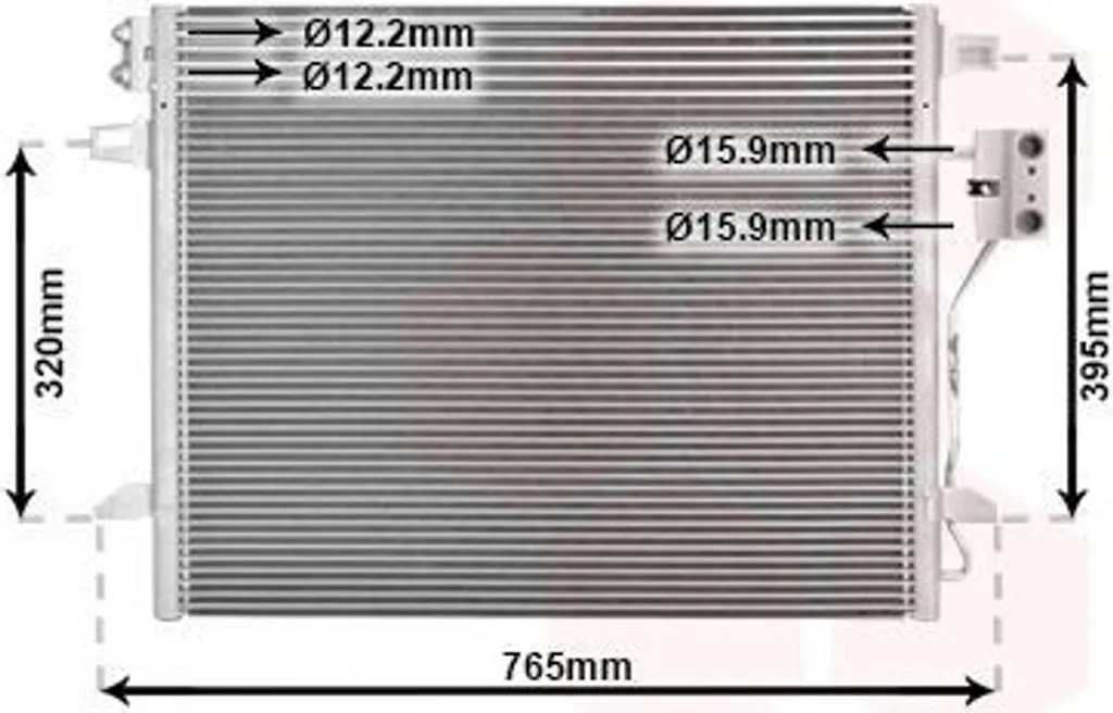 Condenseur clim haute performance VAN WEZEL 07005106 CHRYSLER VOYAGER