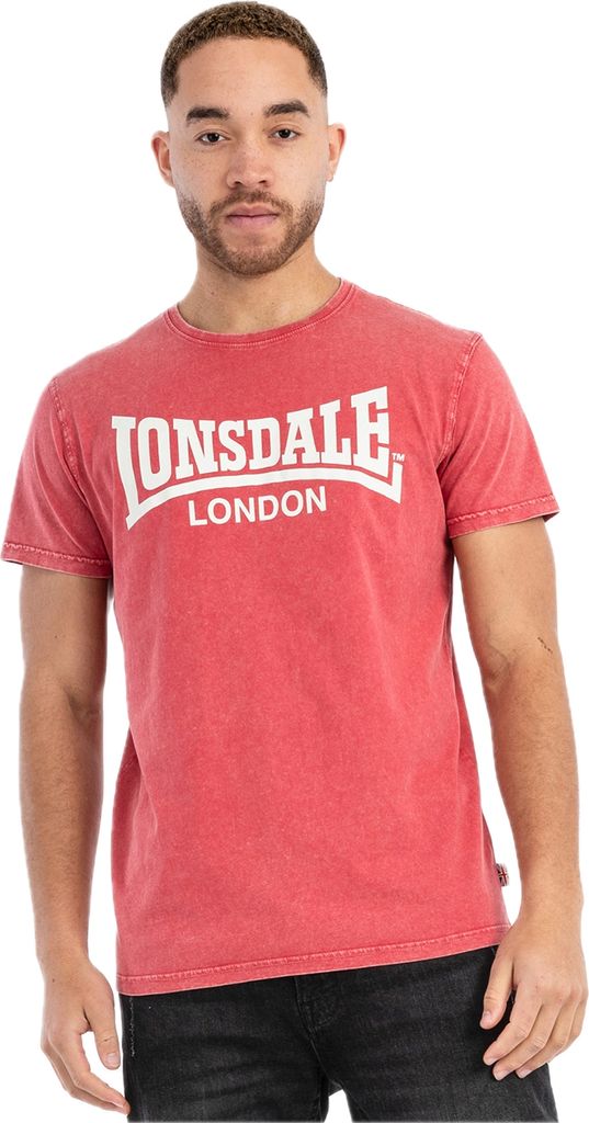 Herren T-Shirt normale Passform STOFA Red/Ecru M Lonsdale
