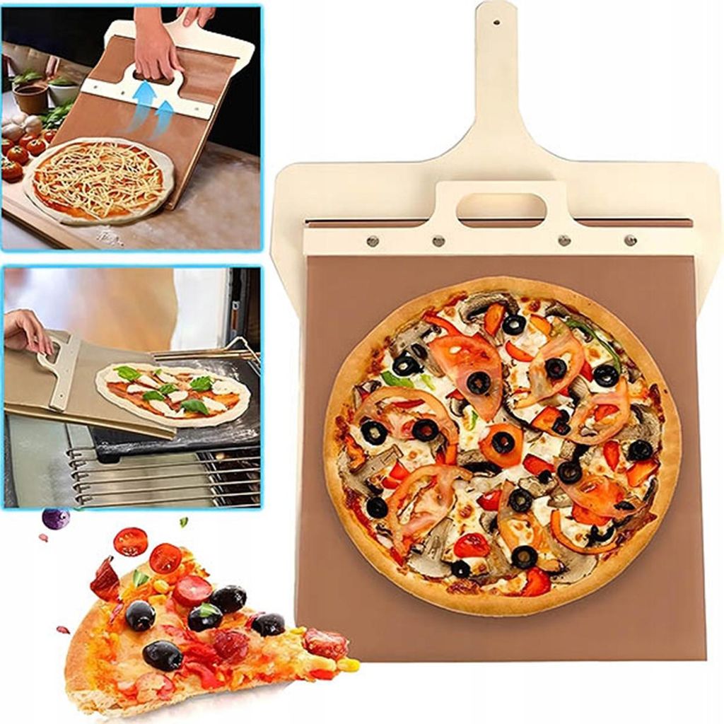 Pizza schaufel holz schieber leichtes einschieben und entnehmen pizza haftet nicht leicht sicher backofen grill