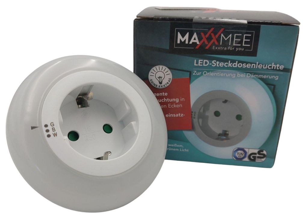 Prise de courant LED MAXXMEE Veilleuse Capteur de lumière Image du produit 