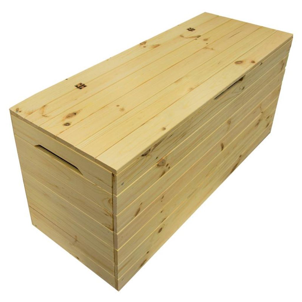 4iQ Große PINEBOX Kiste aus Holz 100x40x50 cm 200L Kisten