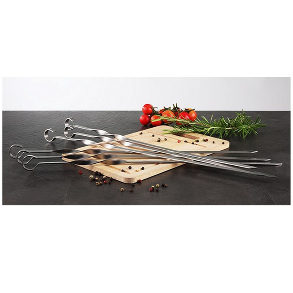 Grillspieße/Schaschlikspieße - Edelstahl - L: 45cm - 6er Produktbild 10