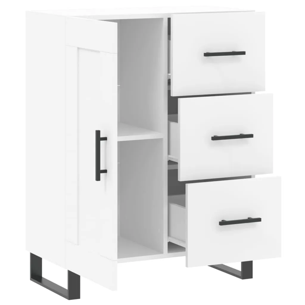 vidaXL Credenza bianca 69,5x34x90 cm Materiale a base di legno - Credenza - Credenza - Armadio - Armadio portaoggetti - 7